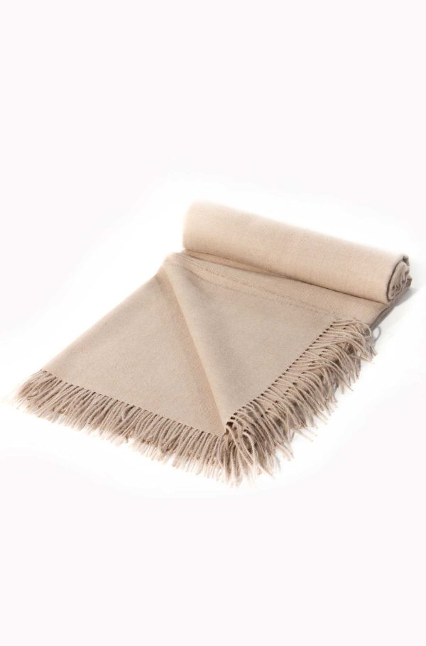 Alpaka Tagesdecke-UNI-Beige